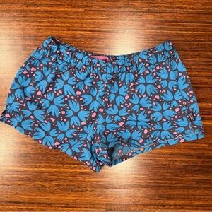 Patagonia Barely Baggies Shorts size small EUC blue pink print
